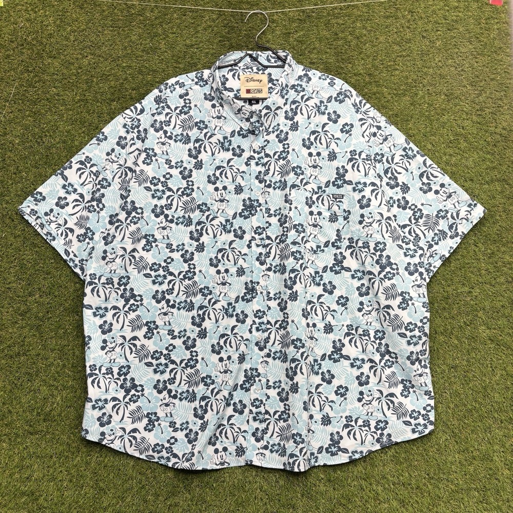 Disney RSVLTS Button Up Shirt Mens 4XL Short Sleeve Mickey Mouse Adult Top